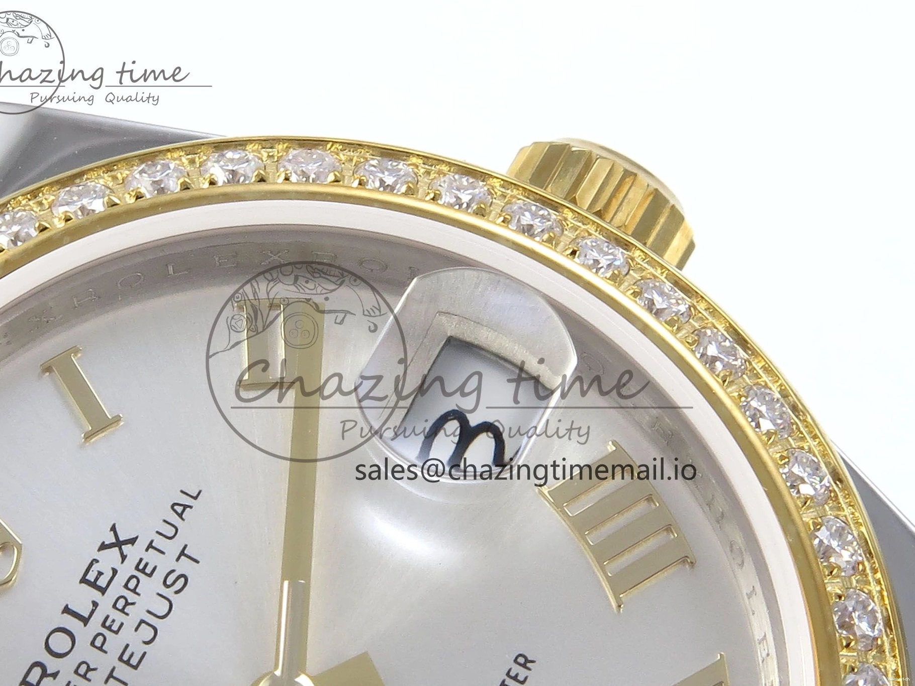 31 Best Jubilee Edition JARF 904L Silver on Bracelet DateJust SS 278383RBR YG Dial Roman Steel Diamonds HZ2236 1:1 1219